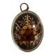 Old glass frame domed dried flowers