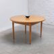 Round extendable dining table in oak by Van Den Berghe-Pauvers, 1970s