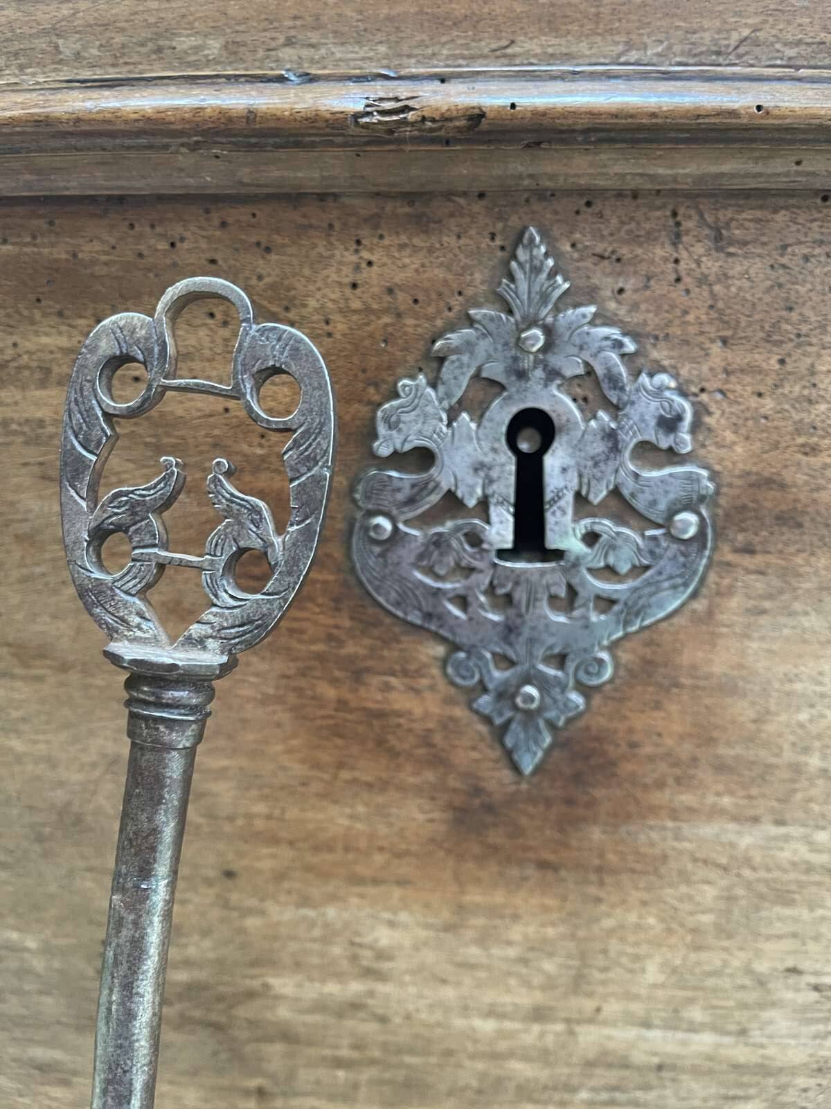 18th century walnut wedding chest