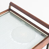 Vintage dessert in teak, brass and glass, 1960