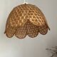 Vintage rattan flower pendant