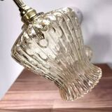 Pair of ceramic and glass wall lights