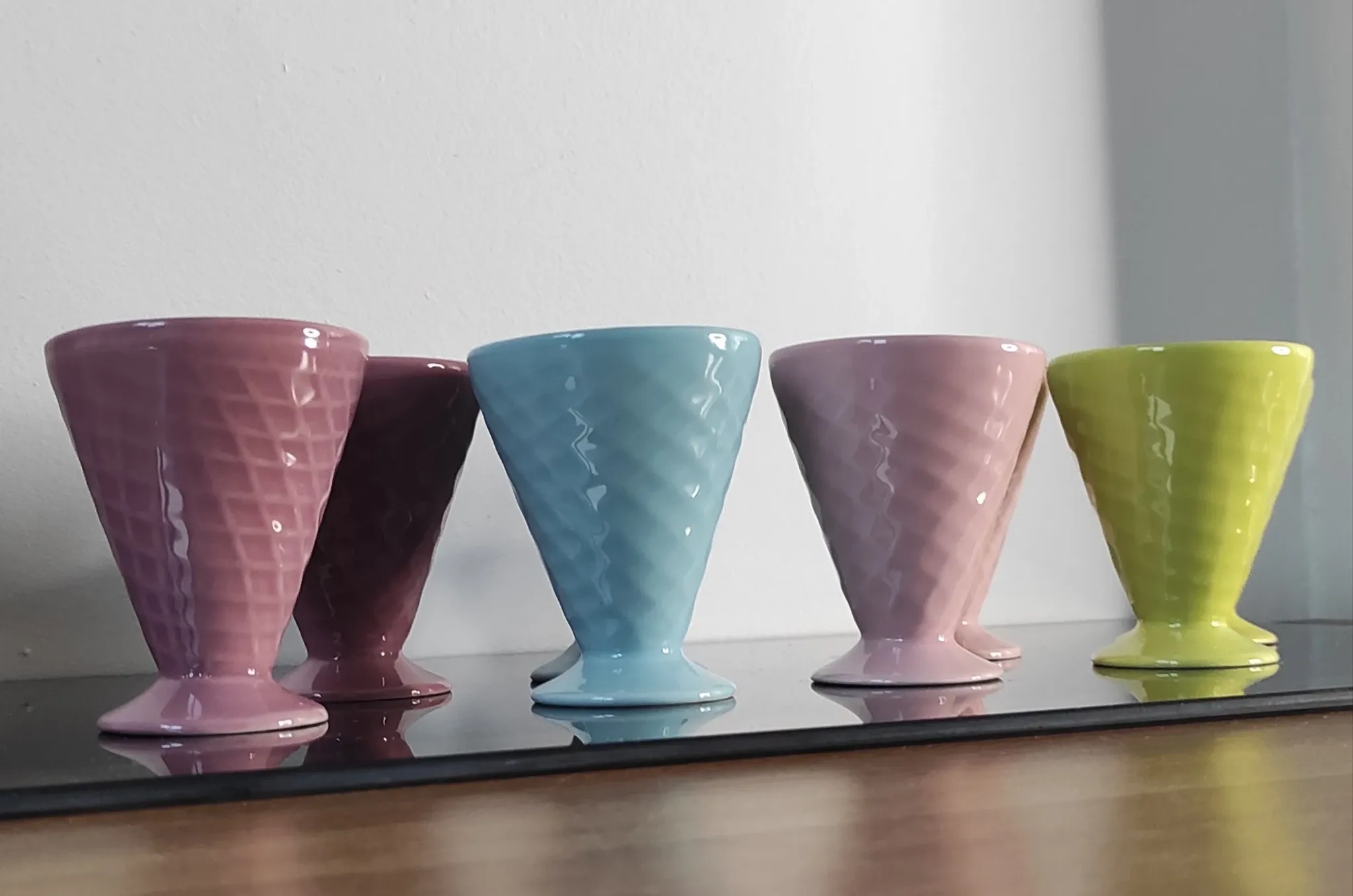 Coupes à glace vintage en céramique