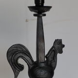 Lampadaire brutaliste "Le chant du Coq" en fer forgé, 1950