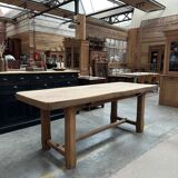 Solid oak campaign table
