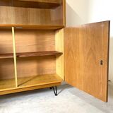 Highboard on hairpin legs, oak