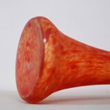 Art Nouveau Red Glass Vase- in style Daum Delatte Schneider Muller