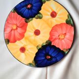 Assiette plate à fleurs colorées