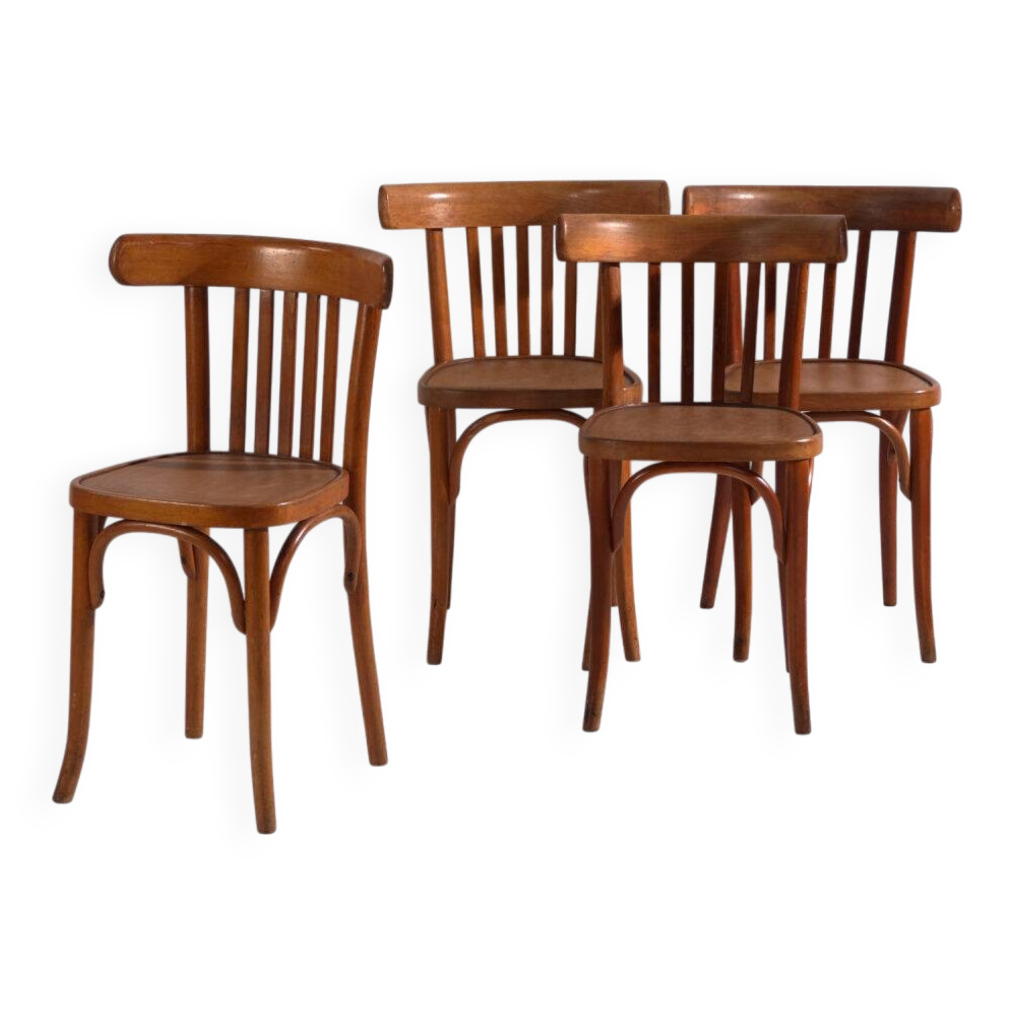 Antique bentwood chairs in Thonet style – Central Europe, circa 1930 #4 – Set of 4 pieces