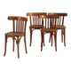 Antique bentwood chairs in Thonet style – Central Europe, circa 1930 #4 – Set of 4 pieces