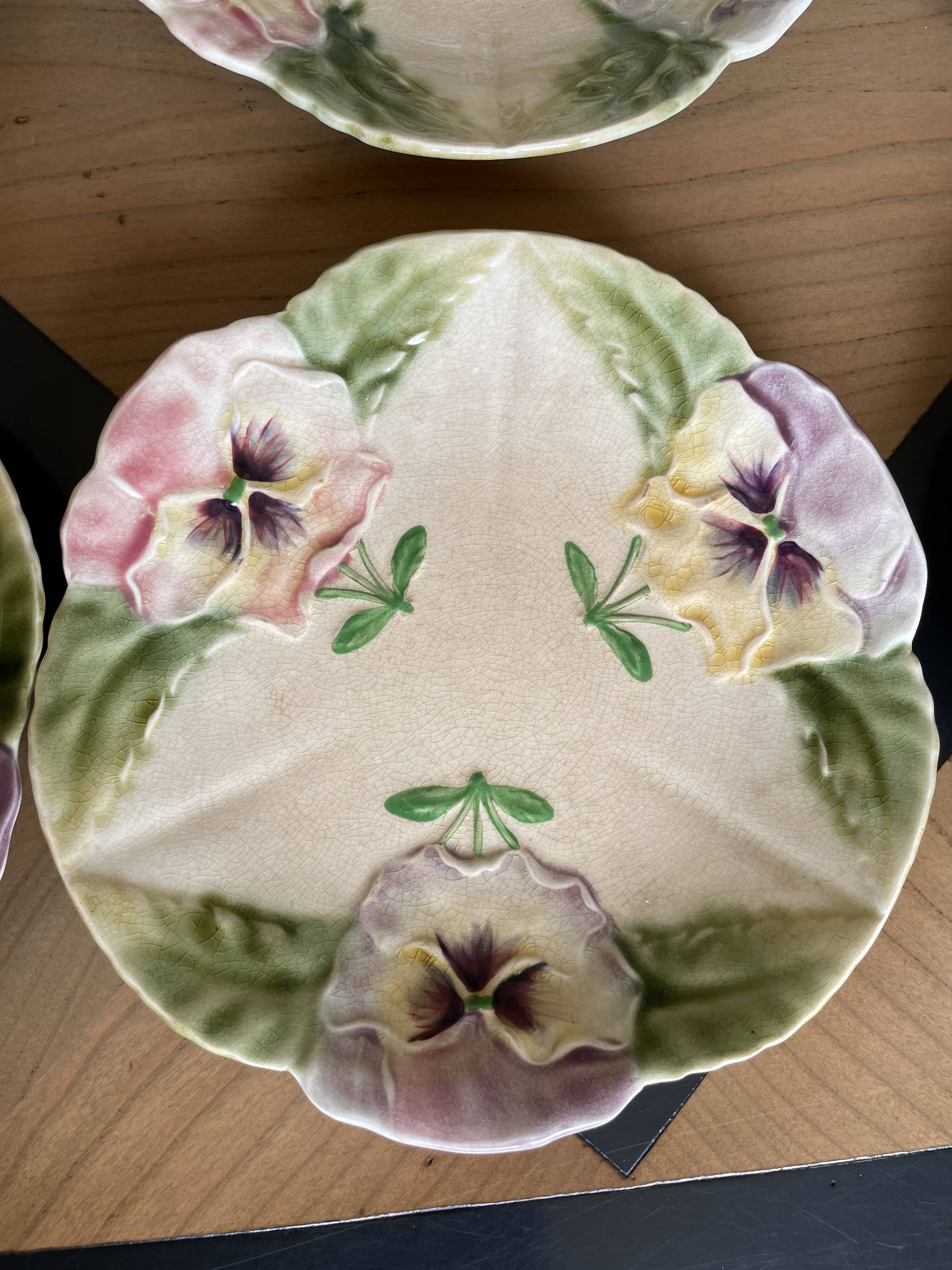 Set of 6 dessert plates in earthenware