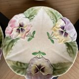 Set of 6 barbotine dessert plates