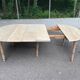 Renovated Louis Philippe round extendable dining table with flaps and 3 extensions.
