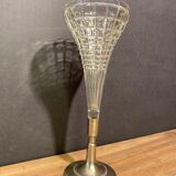 Cone vase, cut crystal bouquet (most certainly baccarat, saint louis ...)