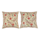 SET OF 2 - 100% Silk Accent Pillow Covers. Embroidered Cushions. Handmade Throw Pillows. Traditional Toss Pillows
