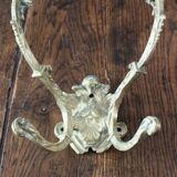 Patère laiton travaillé paire doubles crochets