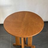 Vintage oak round side table