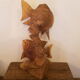 Wood carving duo of fish