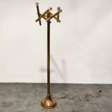Pair of brass Sciolari floor lamps, 1970s
