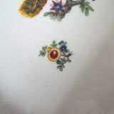 6 flat porcelain plates peacock