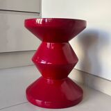 ZigZag Red Bordeaux Stool POlS POTTEN