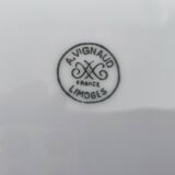 Set of 7 Limoges porcelain dinner plates by A. Vignaud