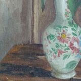 Nature morte ancienne française, huile sur toile, sous cadre doré