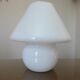 Mushroom lamp XXL Italian in white opaline 70s 80s
