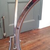 Vintage dining table glass and chrome 1970