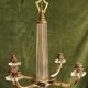 Art deco brass and glass chandelier 1940