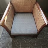 double caned armchair