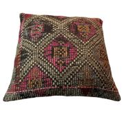 Vintage turkish kilim cushion cover , 55 x 55 cm