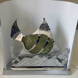 Lampe poisson signée vintage design années 50