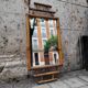 Colonial mirror with bamboo frame, 1900s - France