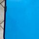 Folding camping table in sky blue formica 70s