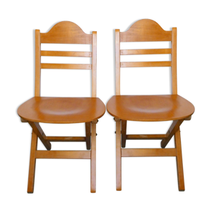 Paire de chaises pliantes