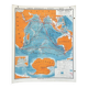 Old school map Hatier 27, 1940 - Indian Ocean, Antarctica