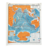 Ancienne carte scolaire Hatier 27, 1940 - Océan Indien, Antarctique