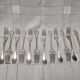 lot 12 dessert forks Christofle model "pearls" in silver metal of the 60s