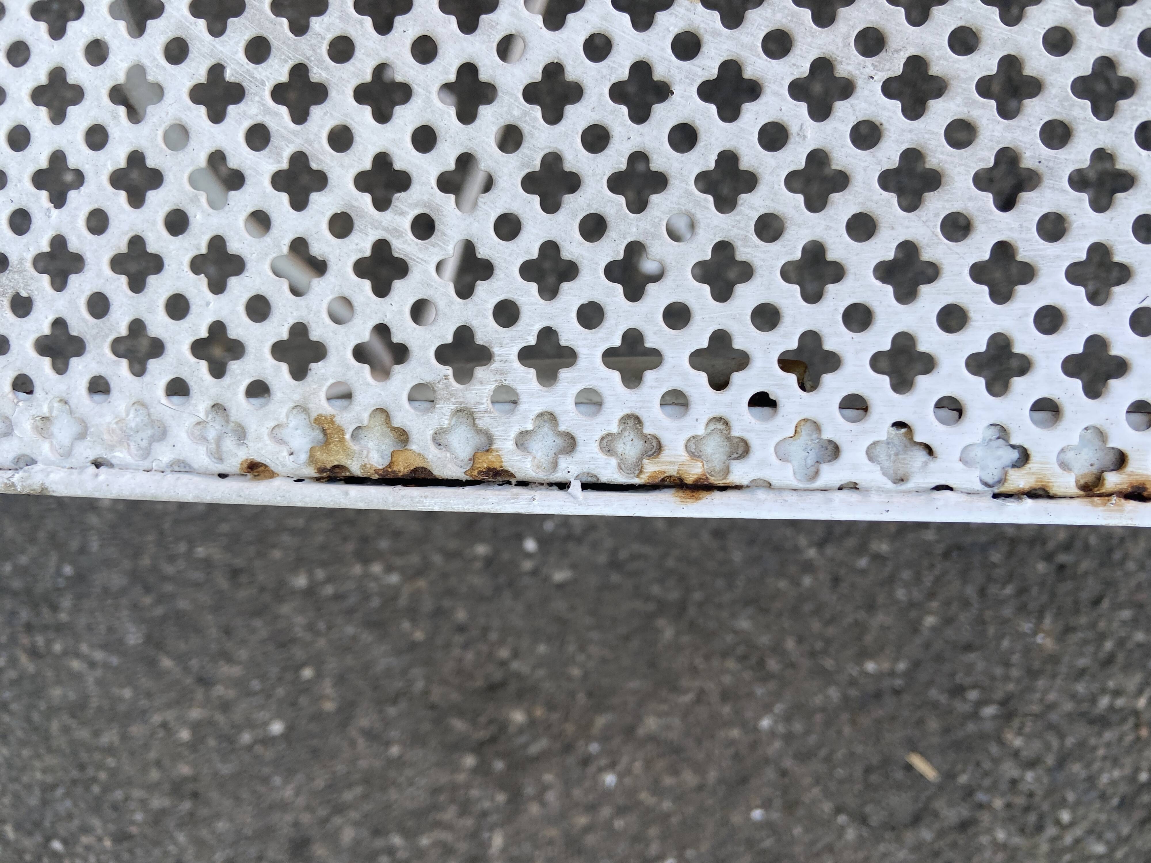 Vintage wrought iron garden bench