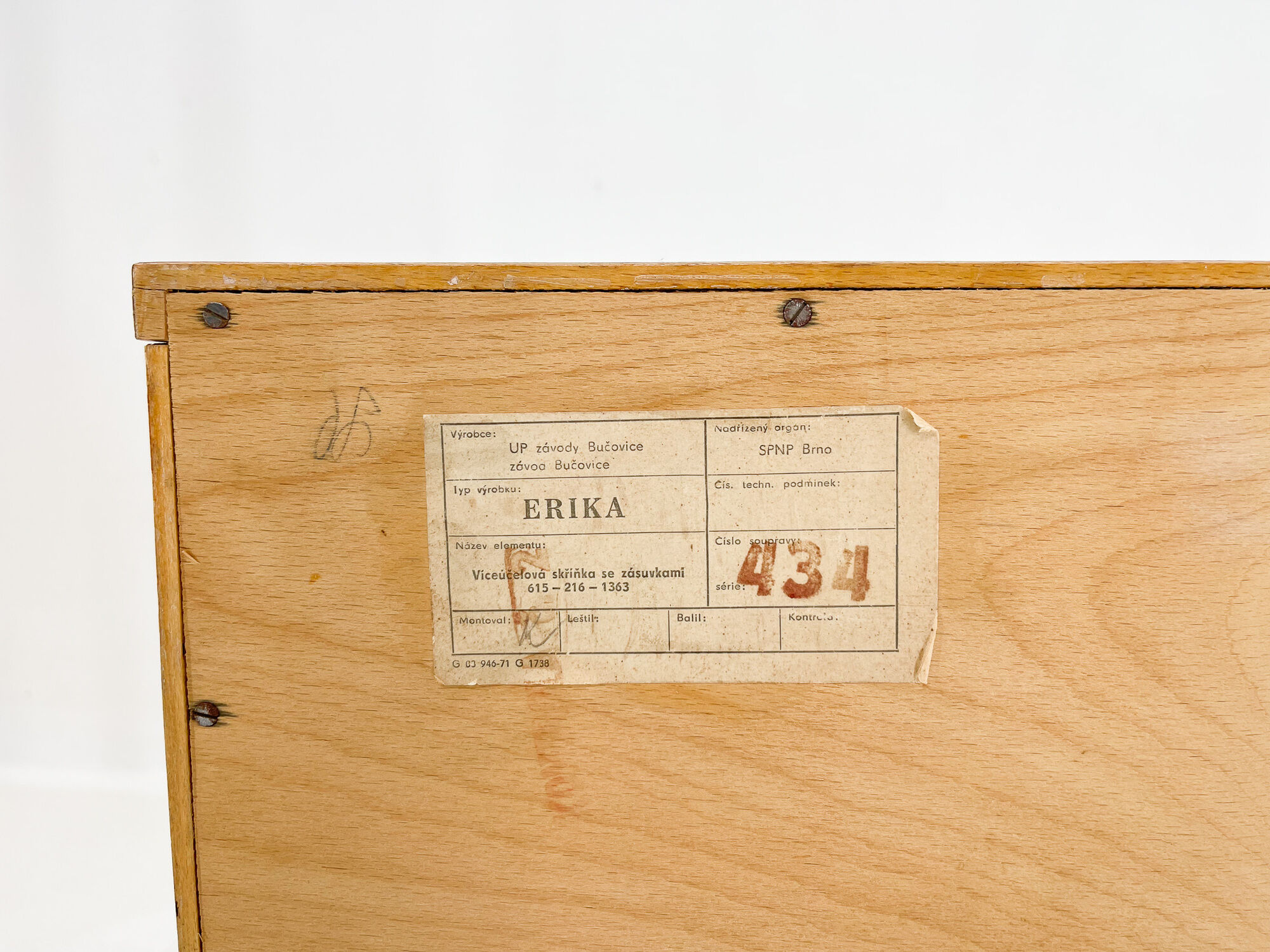 Set of mid-century bedside tables Czechoslovakia