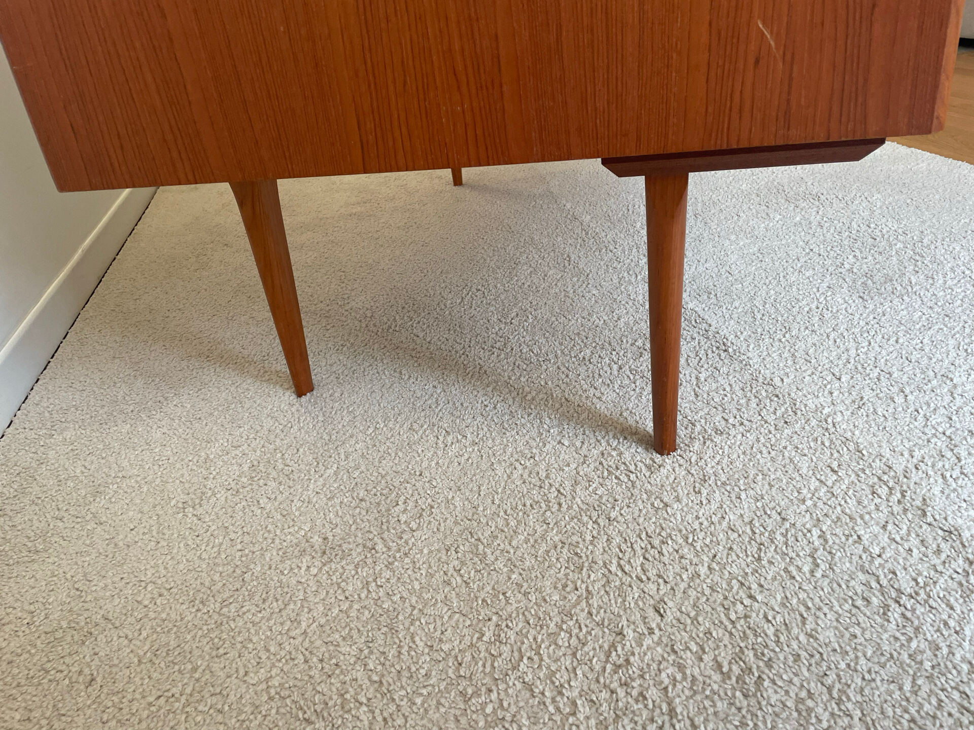 Vintage double-sided Danish teak desk