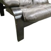 Two-seater sofa/vintage chaise longue in brown leather