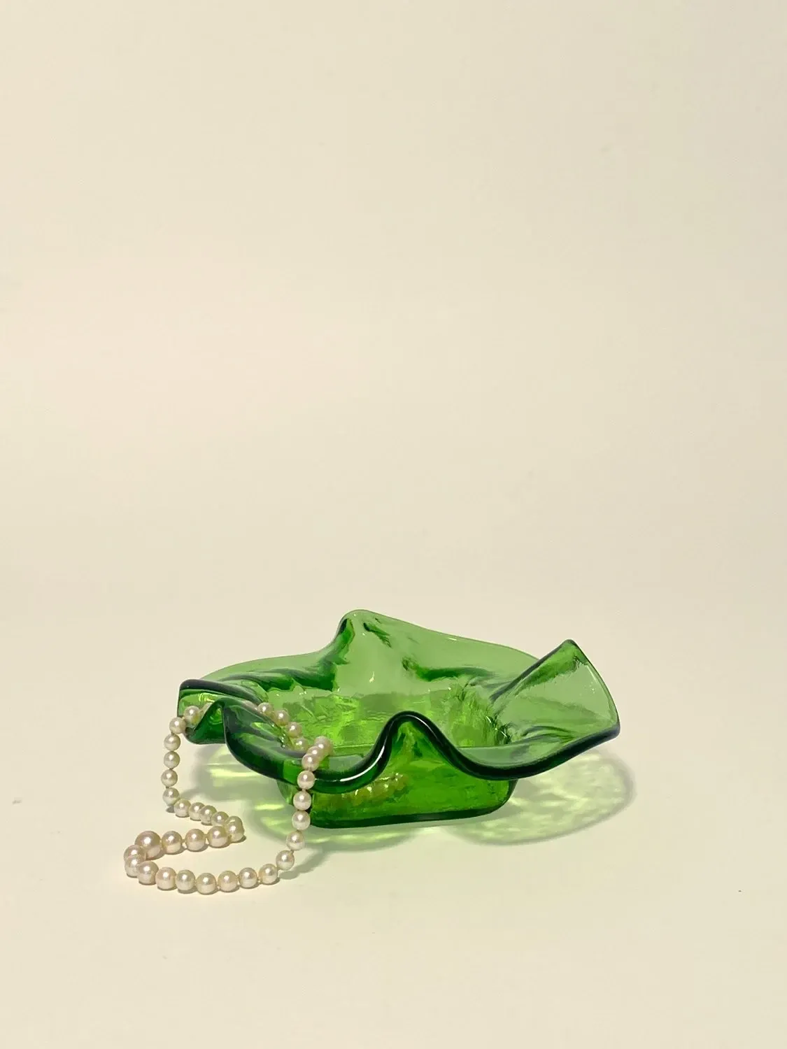 Blown glass catch-all tray