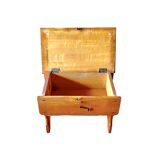 Old small stool - footrest with solid wood chest