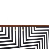 Buffet peint à la main Op-Art du milieu du siècle de Sven Andersen Møbelfabrikk