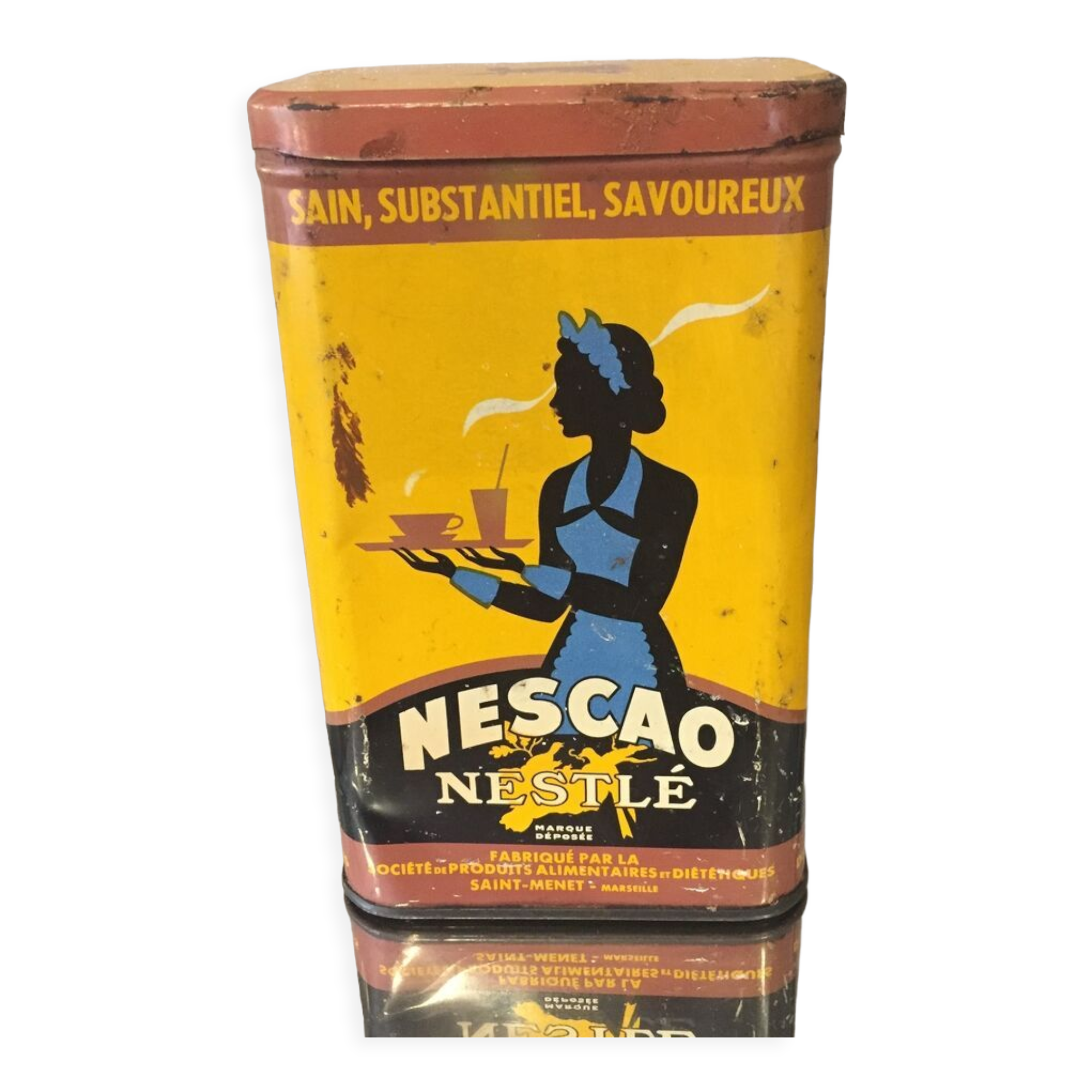 Nescao Nestle advertising metal box