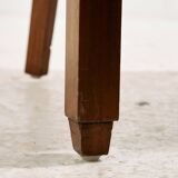 Beech and rattan armchair