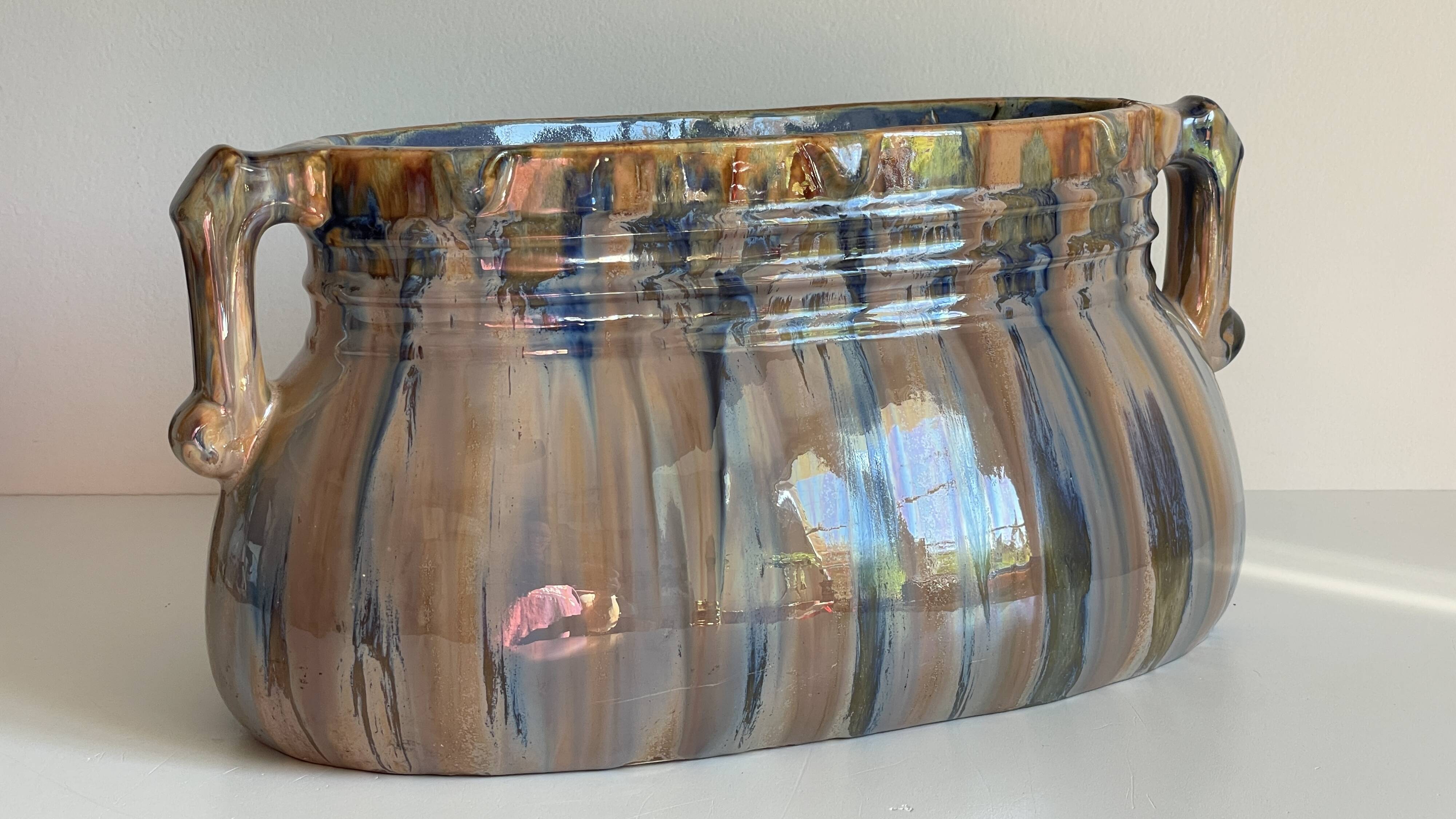 Vintage Barbotine Planter Cache-Pot