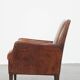 Sheepskin armchair with a refined Art Deco design